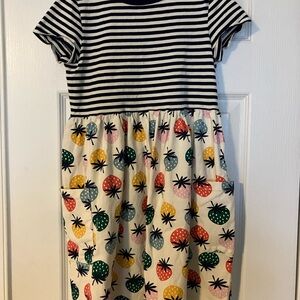 Hanna Andersson Black Striped and Multicolor Patterned Kids Dress